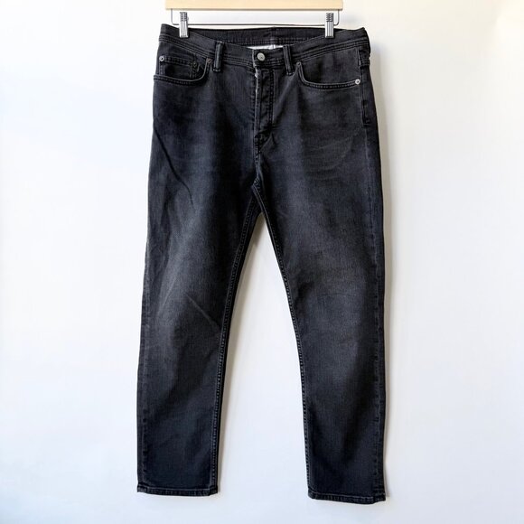 Acne Studios Slim Tapered Jeans , faded Black Men’s Size 32x32 N67 - Picture 3 of 12